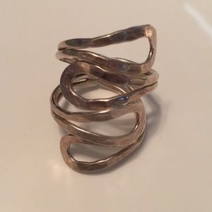 Metal hammered ring